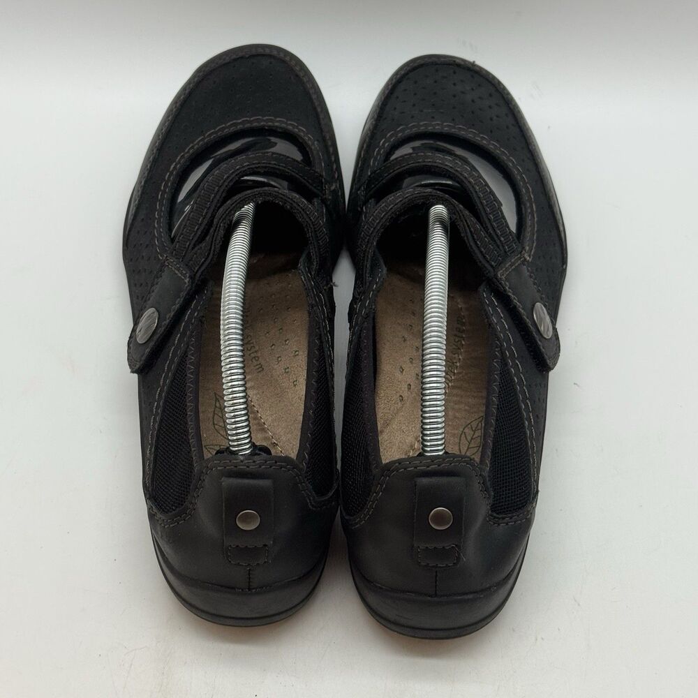 Earth Origins Tiffany Mary Janes Women's 9.5M Black Leather Hook & Loop Shoes - Picture 6 of 11
